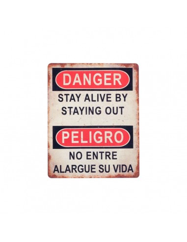 Placa pared danger/peligro