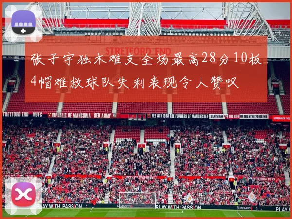 张子宇独木难支全场最高28分10板4帽难救球队失利表现令人赞叹